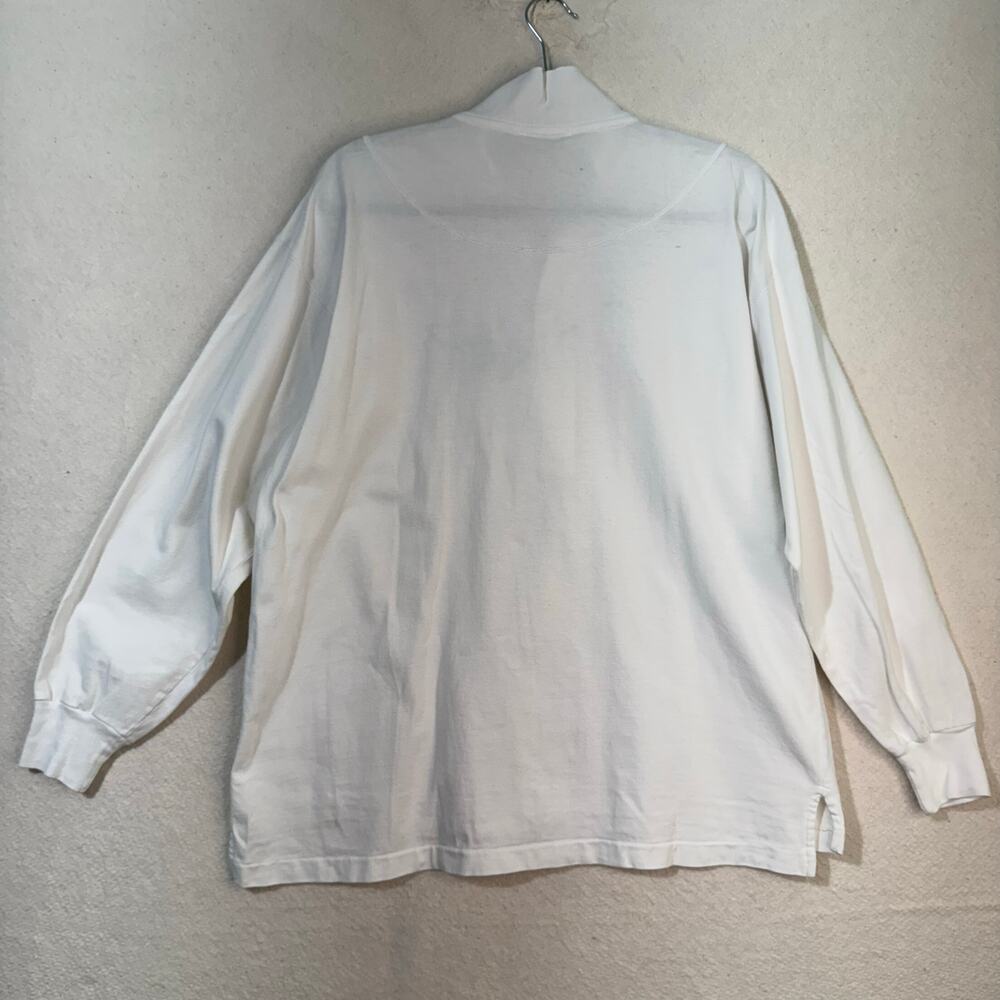 LIXIN Byrkit 88' Oversized Thick Cotton Zebra Henley Shirt 80s VTG Size Medium - Picture 5 of 8